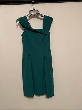 Vince Camuto Teal One-Shoulder Sheath Dress